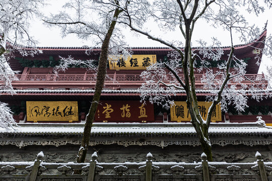 杭州灵隐寺雪霁