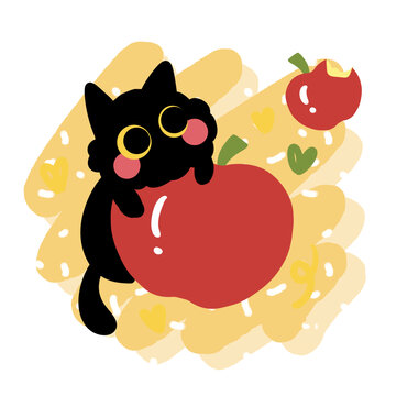 苹果小黑猫