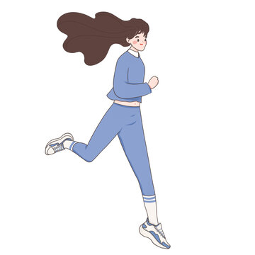 跑步女孩