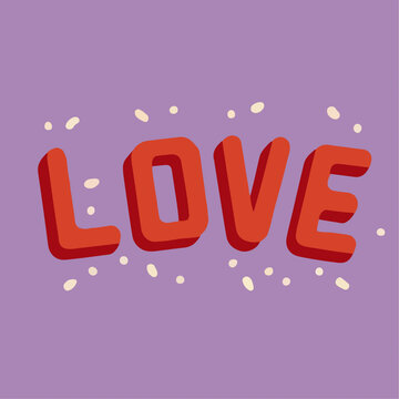 英文单词LOVE字体设计