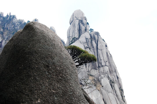 安徽黄山的奇峰异石