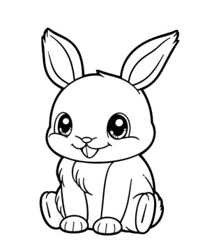 可爱的小兔子动物矢量图