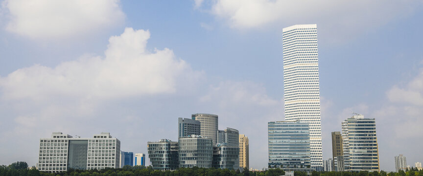 上海浦东商务区建筑城市天际线