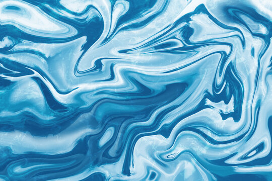 蓝色抽象水墨艺术纹