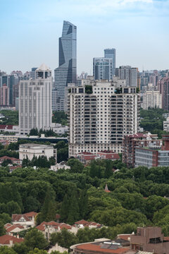 上海徐汇衡复风貌区俯瞰视角