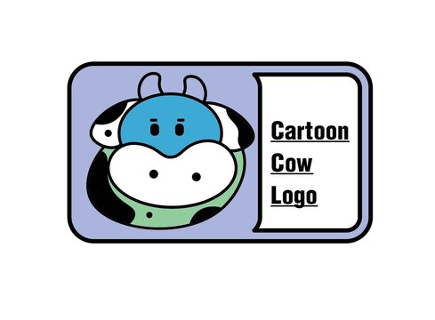 奶牛卡通logo