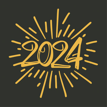 2024年新年数字字体设计