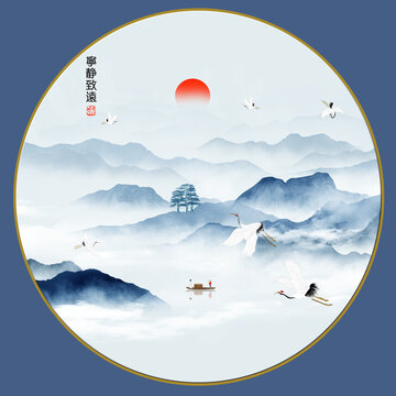 轻奢山水画