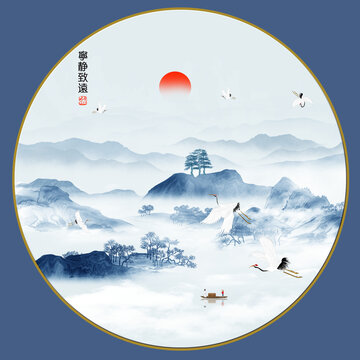 禅意山水画