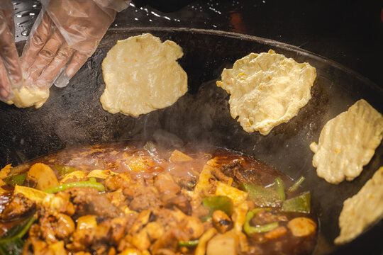 柴火贴饼子玉米饼