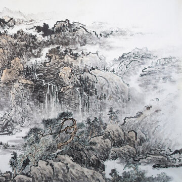 禅意国画山水风景小品