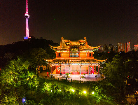 武汉晴川阁夜景