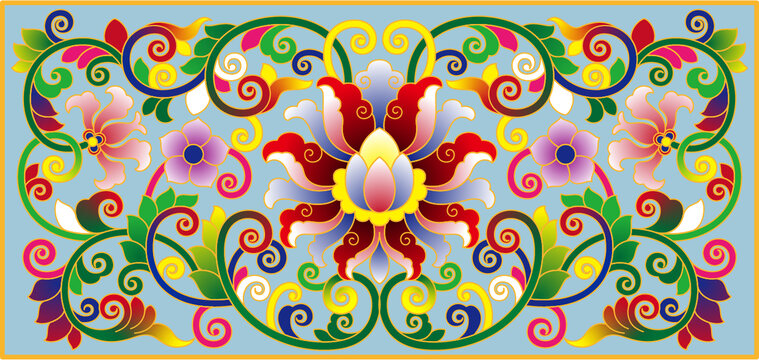 景泰蓝勾莲纹