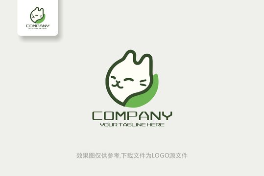 G字母猫头猫标志logo