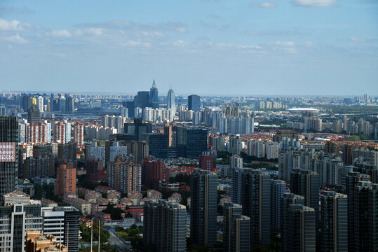 上海浦东金桥城市建筑风光