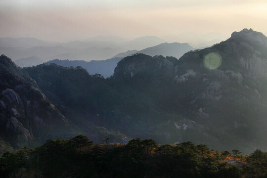 黄山美景黄山山峦黄山奇峰