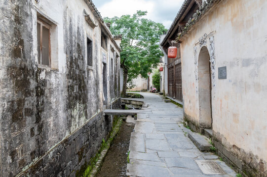 西递古村建筑风光