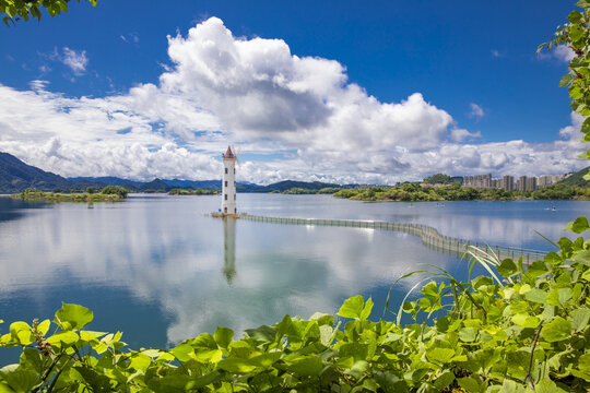 千岛湖灯塔特写