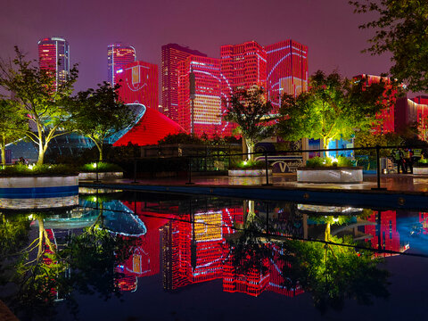 杭州城市阳台灯光秀