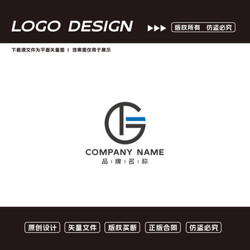 GF字母logo