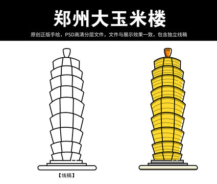 郑州标志性建筑大玉米楼