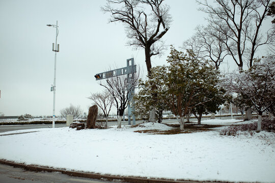 乡村雪景