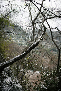 山村雪景