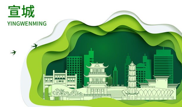 宣城生态绿色宜居城市海报