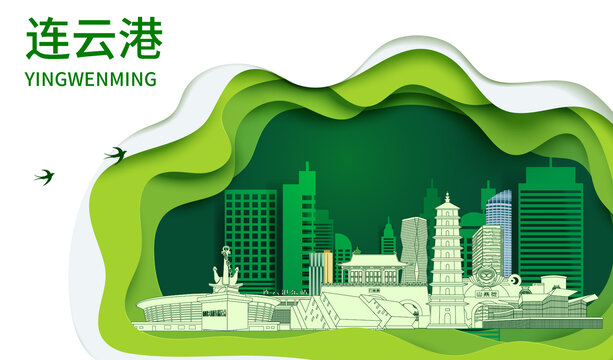 连云港生态绿色宜居城市海报