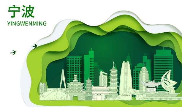 宁波生态绿色宜居城市海报