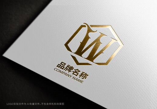 艺术字母logo标志W