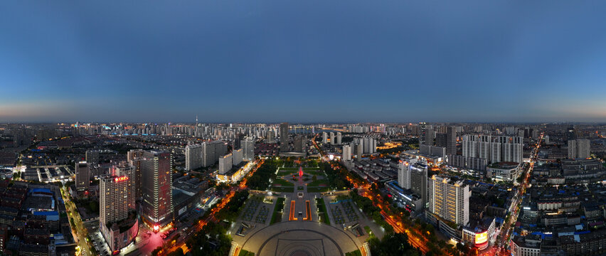 临沂市人民广场夜景全景照片