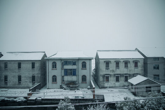 江南农村雪景