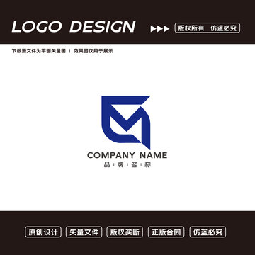 CM字母logo科技