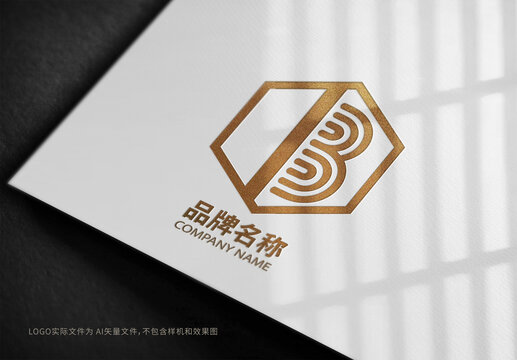 英文B条纹logo