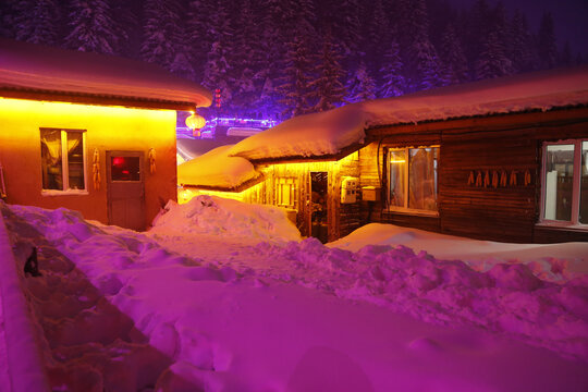 雪乡夜景