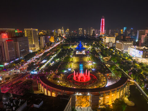 济南泉城广场夜景