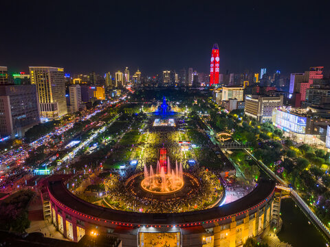 济南泉城广场夜景