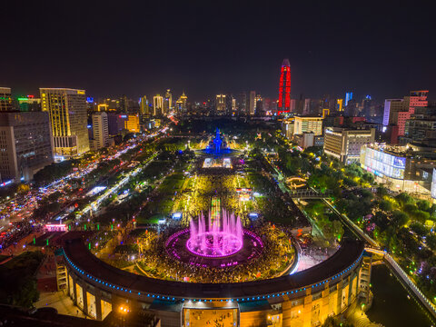 济南泉城广场夜景