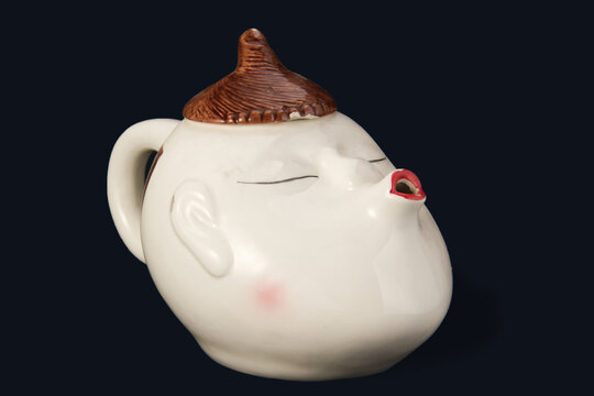 民国人物造型茶壶