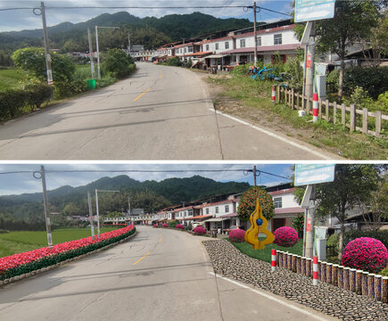 乡村道路景观效果图