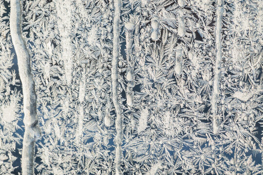 冬季北方窗花冰霜图案