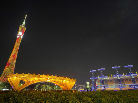 广州海心沙夜色