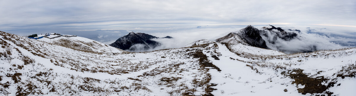 武功山雪景云海全景接片