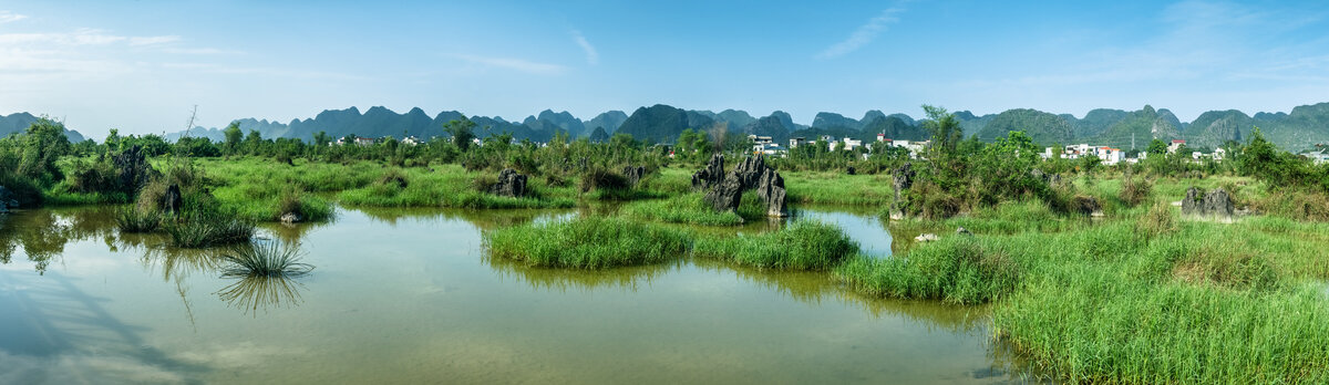 广西都安澄江国家湿地公园全景