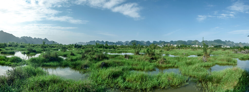 广西都安澄江国家湿地公园全景