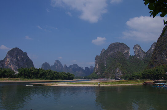 河流山景风景