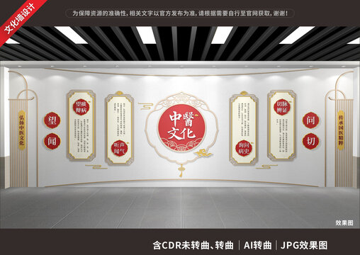 中医文化展示展厅墙