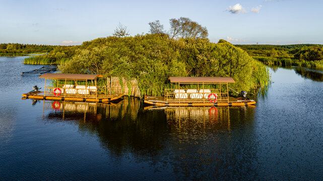 夏季的长春净月潭湿地公园风景