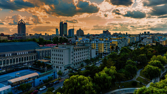 中国长春城区建筑景观